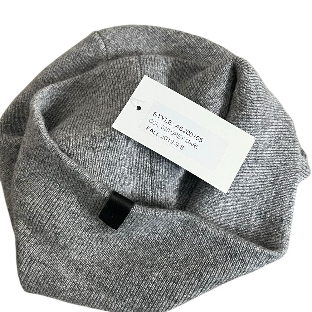 AllSaints NWT Beanie Hat Grey Marl Wool Blend Unisex Fall Sample - Picture 5 of 8
